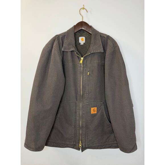 Carhartt Other - Carhartt Sherpa Lined Ridge Jacket Dark Brown C61 blk Men’s M